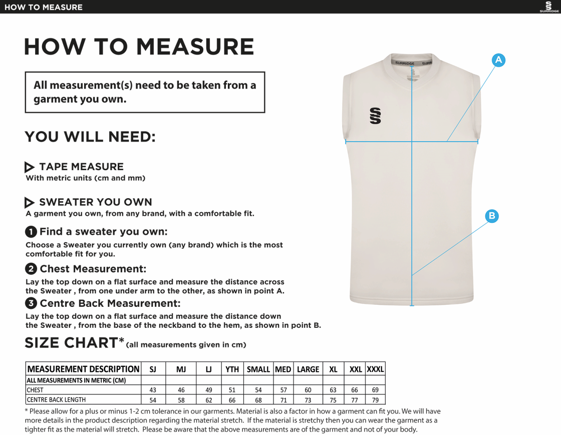 CADNAM CC BLAST SLEEVELESS SWEATER - Ivory - Size Guide